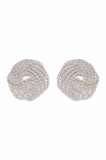 ARGENTO VIVO Textured Knot Stud Earrings
