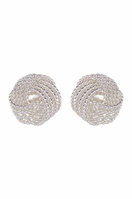 ARGENTO VIVO Textured Knot Stud Earrings