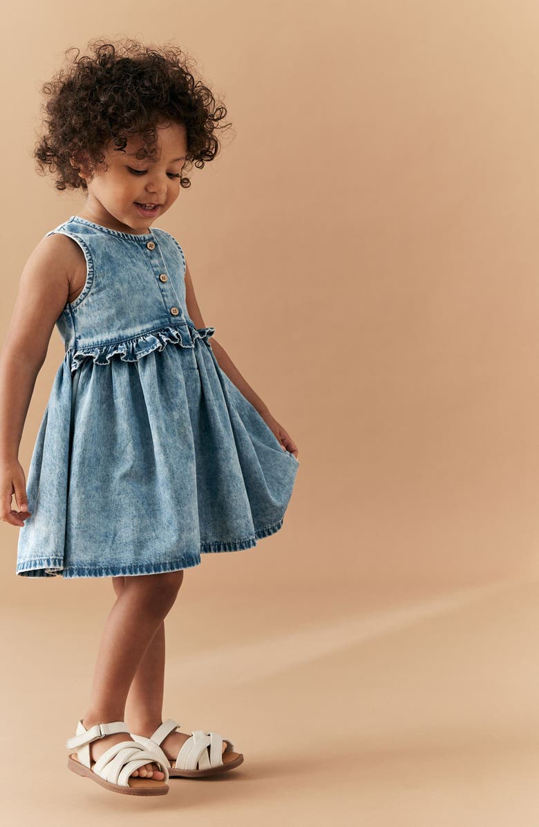 NEXT Kids' Sleeveless Denim Dress, Alternate, color,