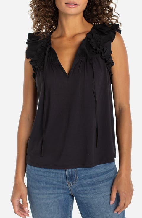 Ruffle ShoulderTop (Petite)
