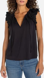 Liverpool Los Angeles Ruffle ShoulderTop