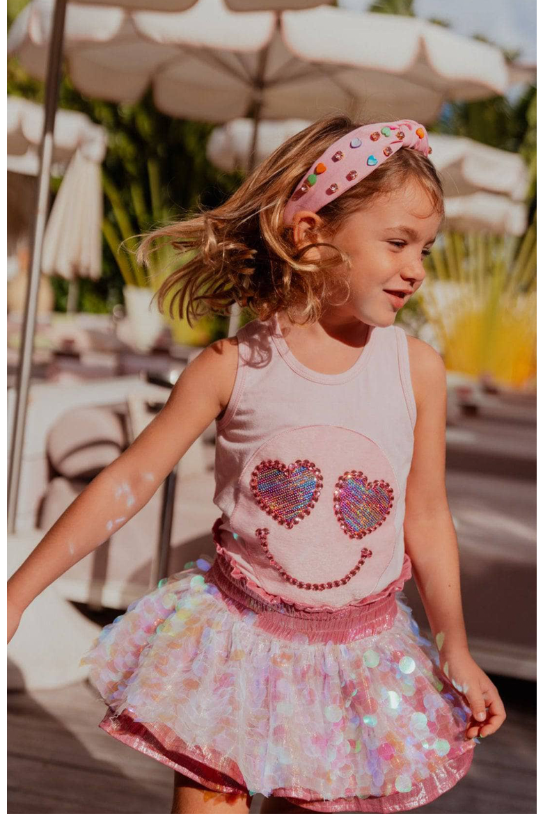 Paillette Metallic Skort, Alternate, color, Pink