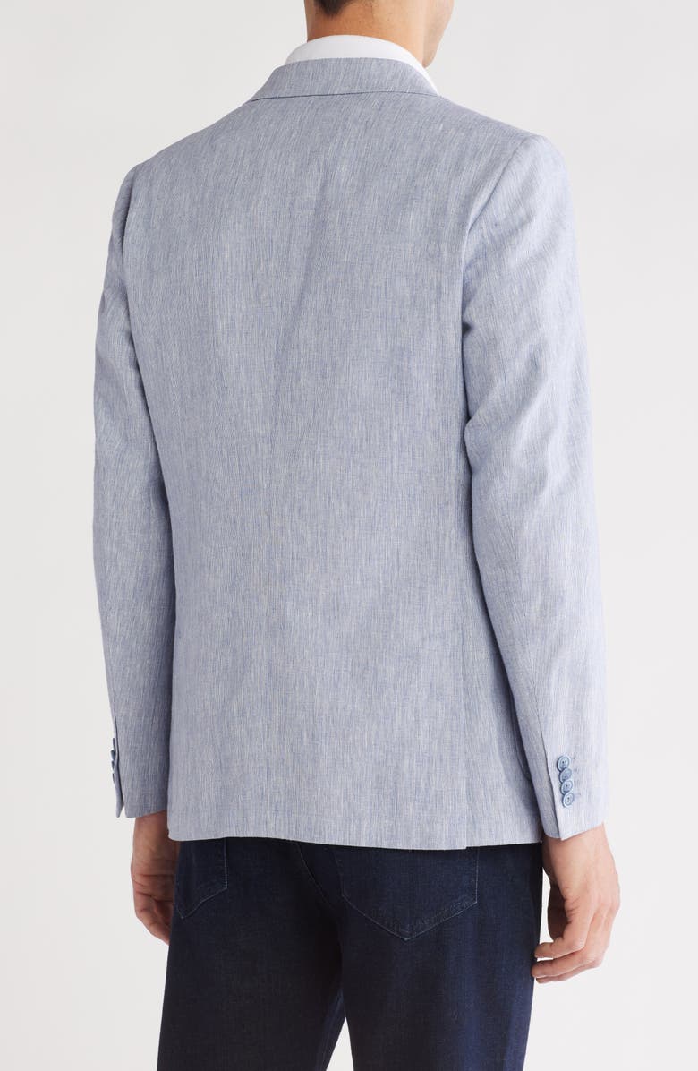 Original Penguin Blue/White Crosshatch Linen & Cotton Sport Coat, Alternate, color, Blue/ White