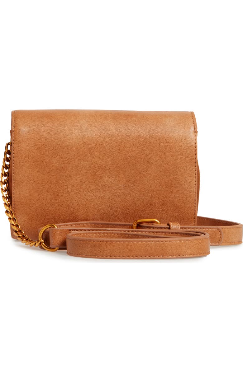 Sondra Roberts Bee Lock Faux Leather Crossbody Bag, Alternate, color,