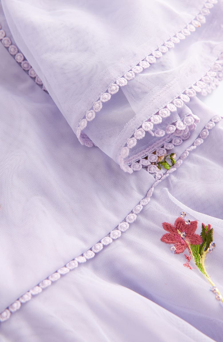 Baker by Ted Baker Kids' Embroidered Tulle Dress, Alternate, color, Purple