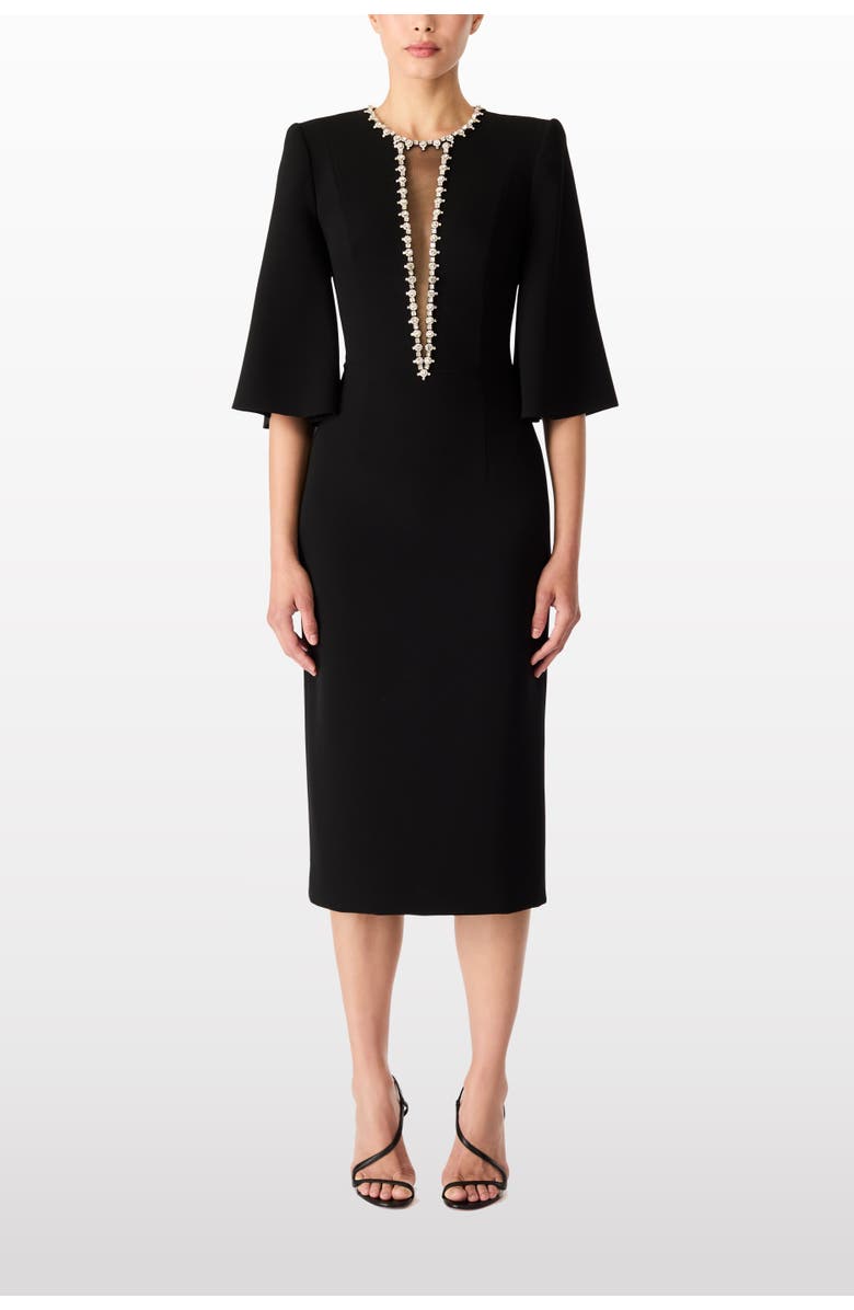Jenny Packham Grace Midi Dress, Alternate, color, Liquorice