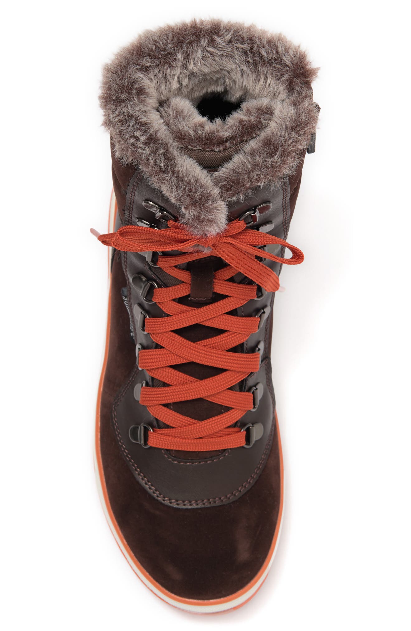 AQUATHERM BY SANTANA CANADA Maya Faux Fur Lined Lace-Up Boot, Alternate, color, Brown Rust
