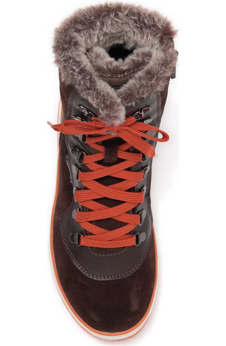 AQUATHERM BY SANTANA CANADA Maya Faux Fur Lined Lace-Up Boot, Alternate, color, Brown Rust