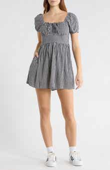 Abound Puff Sleeve Tie Front Minidress