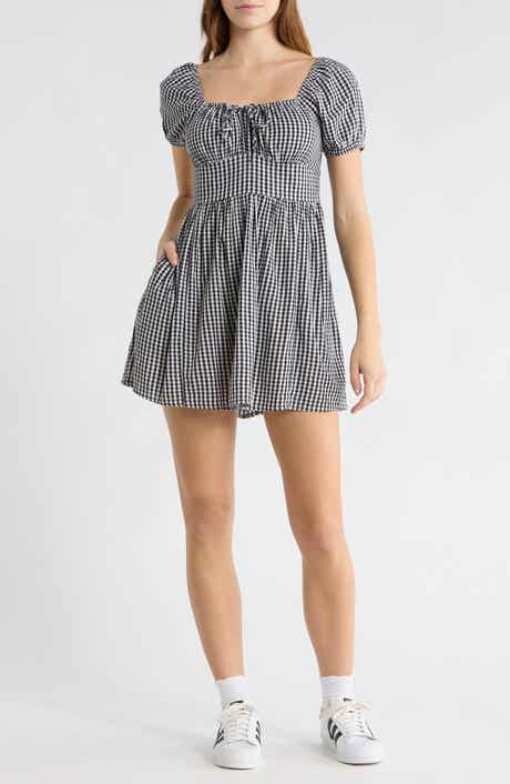 Abound Puff Sleeve Tie Front Minidress