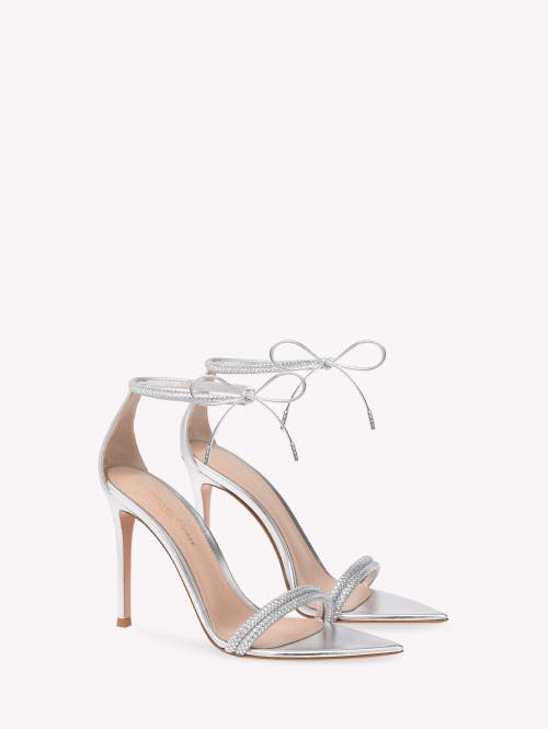 Gianvito Rossi Montecarlo 105 Crystal-embellished Sandals In Silver
