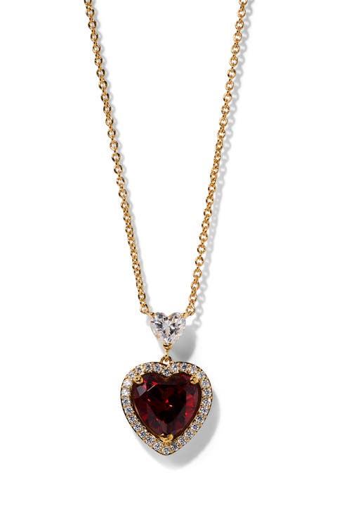 Le Bisou Halo Heart Pendant Necklace