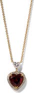 Nadri Le Bisou Halo Heart Pendant Necklace