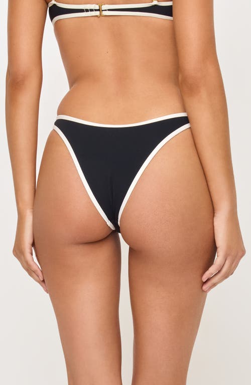 L*space Lspace Elle Bitsy Bikini Bottoms In Black/cream