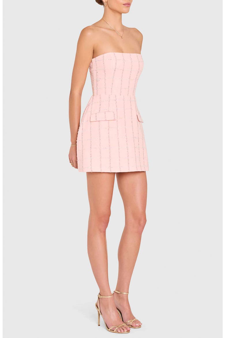 Metallic Windowpane Plaid Cocktail Romper, Alternate, color, MCH