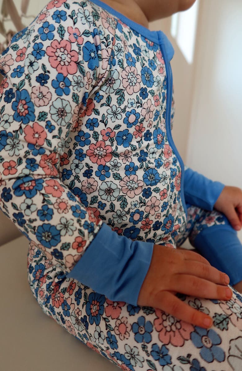 In My Jammers Lily Floral Romper, Alternate, color, Lily Floral