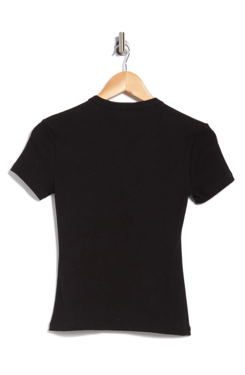 Off-White Stamp Ribbed Basic T-Shirt, Alternate, color, Black White