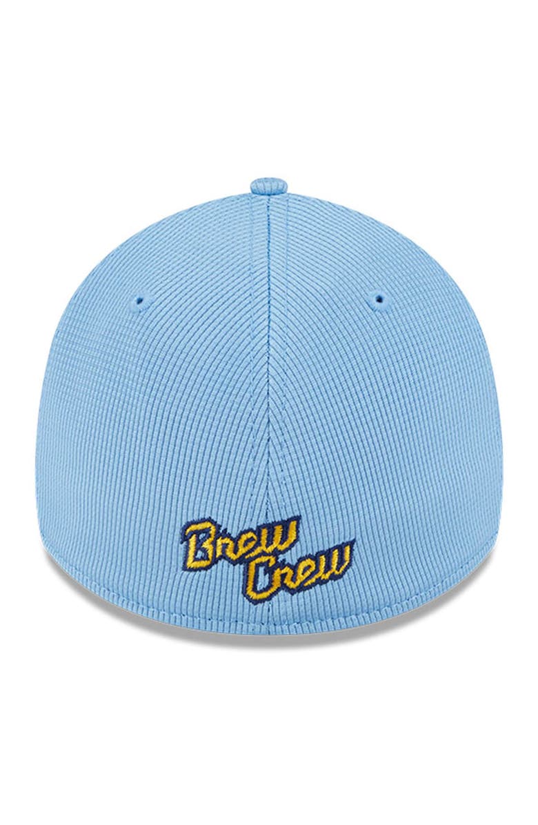 New Era Men's New Era Light Blue Milwaukee Brewers City Connect Batting Practice 39THIRTY Flex Hat, Alternate, color, 