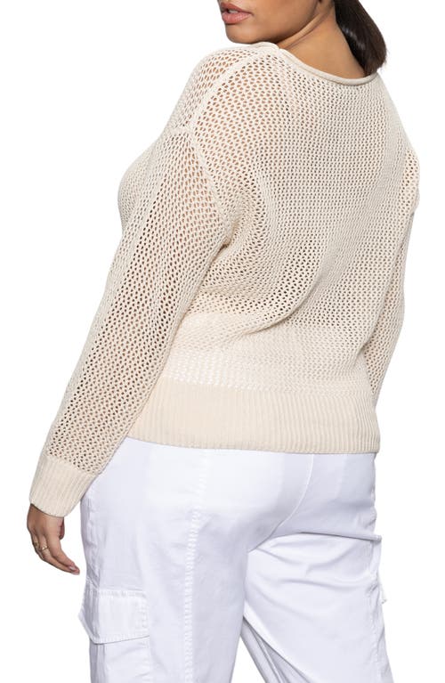 Sanctuary Open Stitch Sweater In White