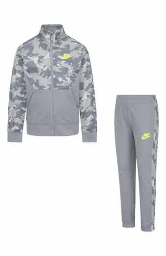 Camo Print Tricot Jacket & Pants Set