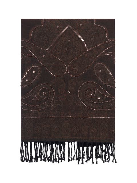 Sirine Paisley Jacquard Print Scarf