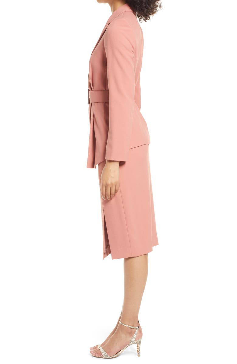 Tahari ASL Nested Belted Jacket & Skirt, Alternate, color, 
