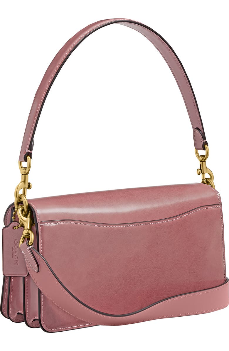 COACH Tabby Spazzolato Leather Shoulder Bag, Alternate, color, Peony
