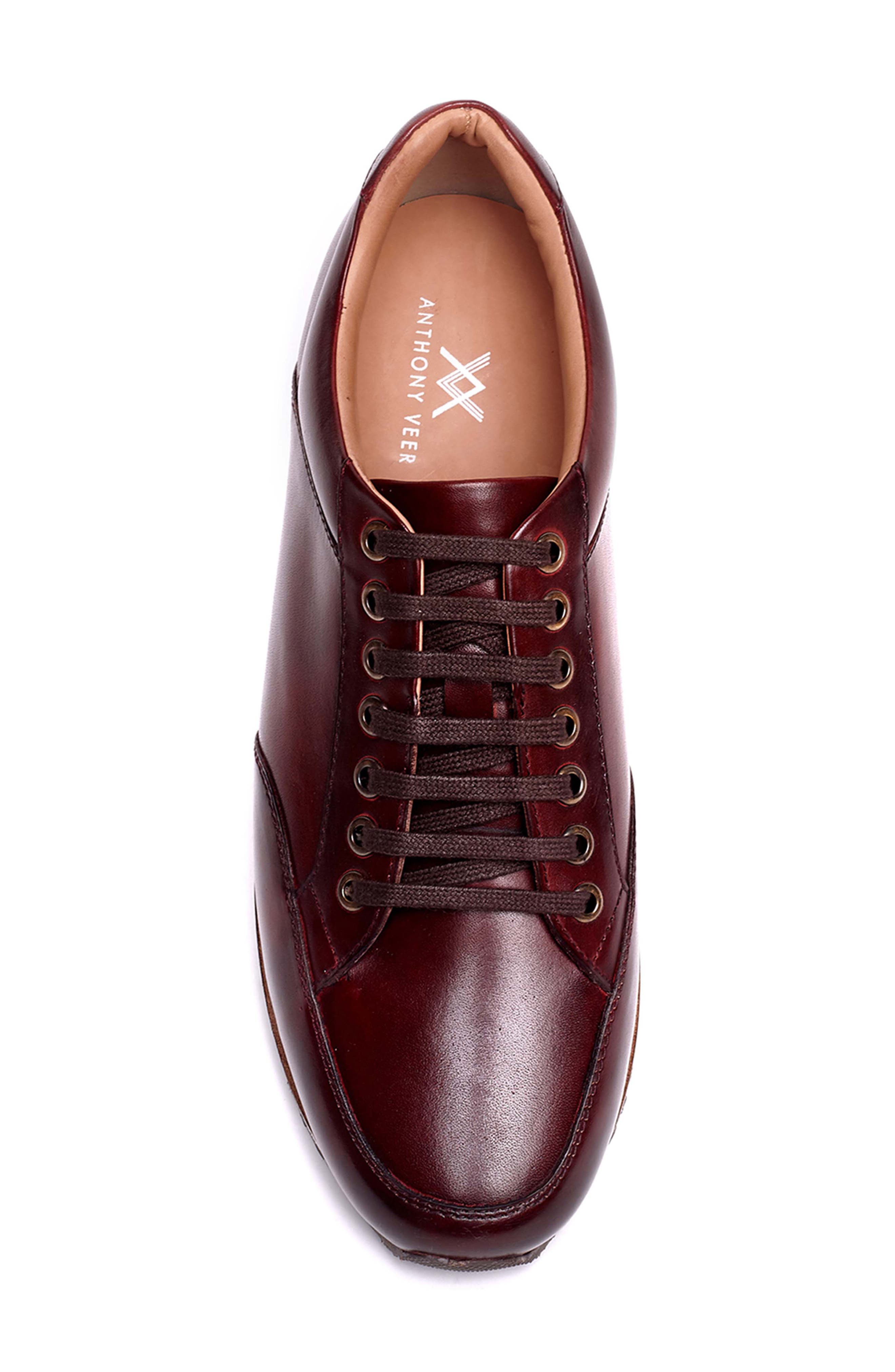 Barack Court Sneaker, Alternate, color, BURGUNDY