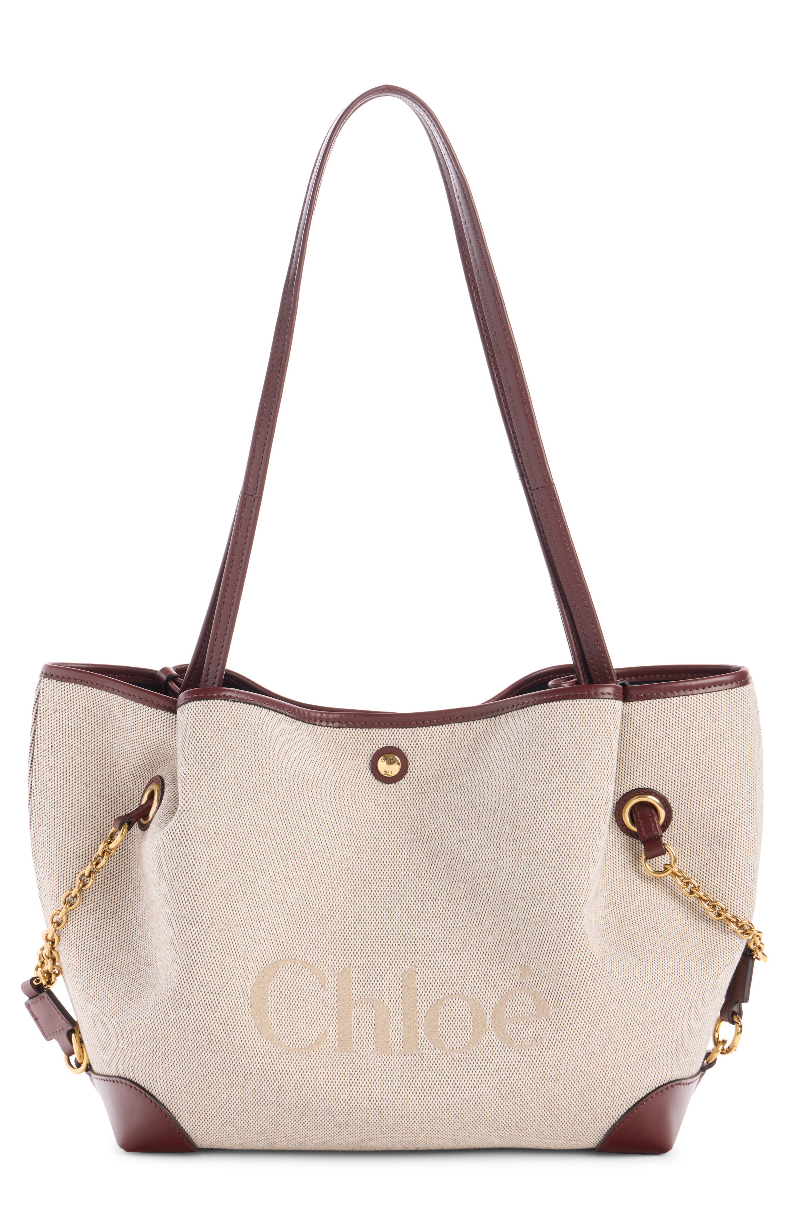 Clover Double Carry Canvas & Leather Tote, Main, color, CLAY BROWN