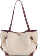 Chloé Clover Double Carry Canvas & Leather Tote