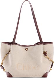Chloé Clover Double Carry Canvas & Leather Tote