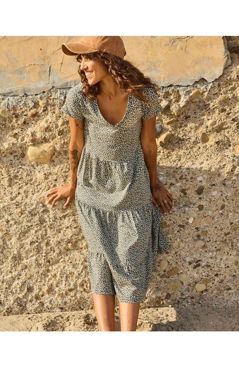 Toad & Co Marley Tiered Midi Dress, Alternate, color, Midnight Print