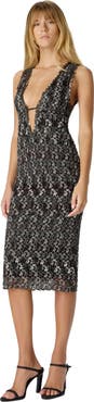 Missoni Midi Dress With V-neck And Embroidered Lace