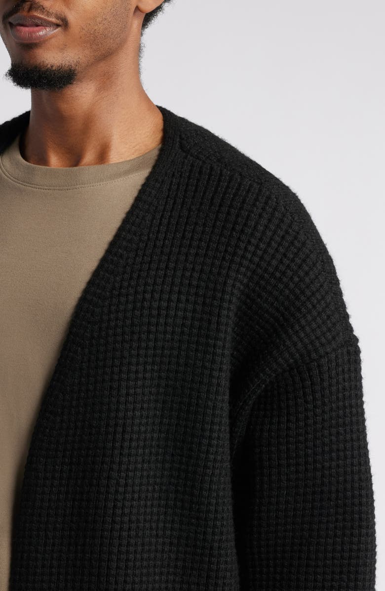 Fear of God Essentials Heavyweight Waffle Cardigan, Alternate, color,