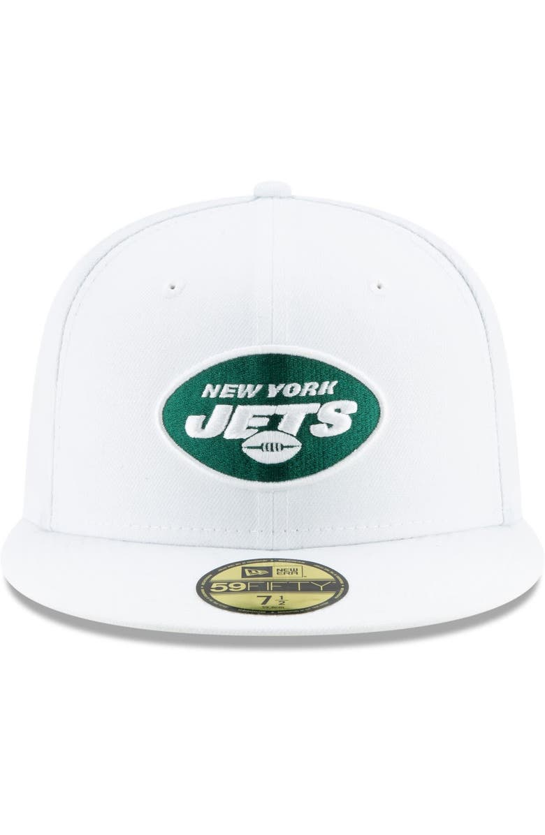 New Era Men's New Era White New York Jets Omaha 59FIFTY Fitted Hat, Alternate, color, White