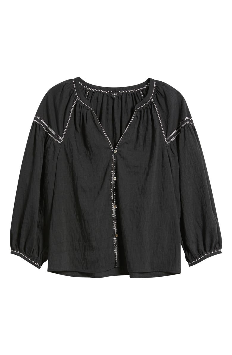 Rails Vasia Embroidered Top, Alternate, color, Black