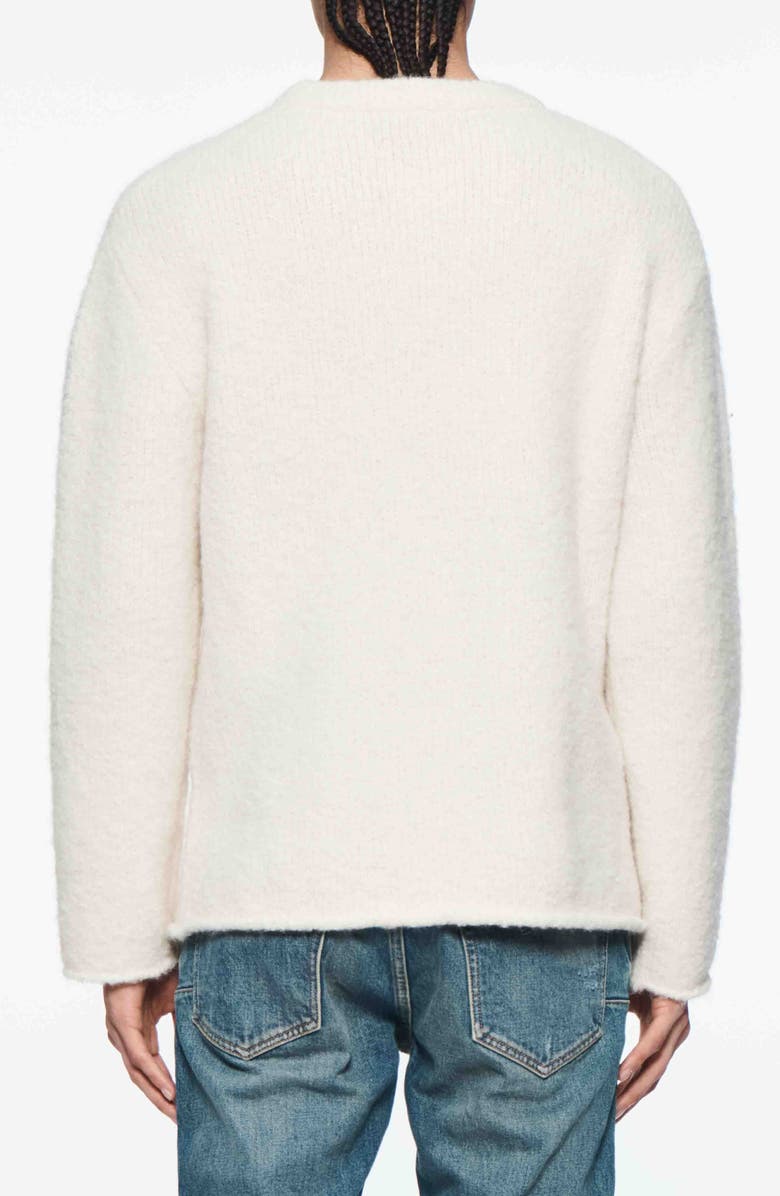 PURPLE BRAND Logo Alpaca & Wool Blend Graphic Crewneck Sweater, Alternate, color, Off White