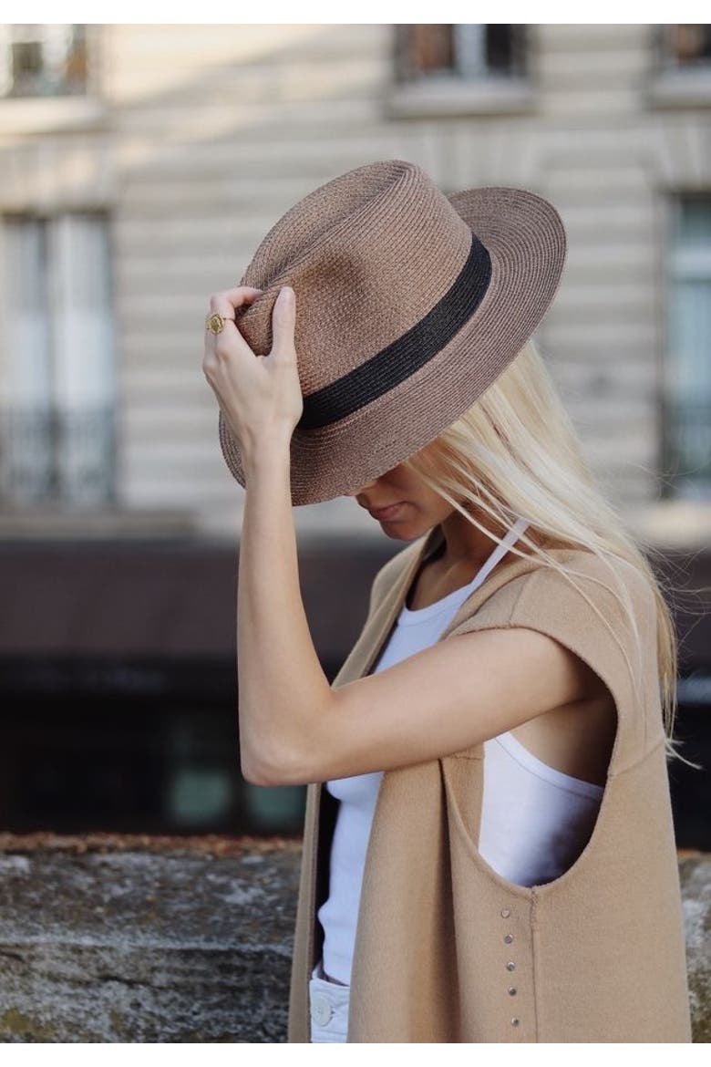 PORTOFINO Hat Black, Alternate, color, Black