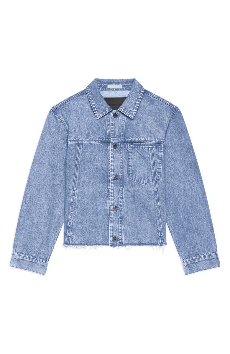 Helmut Lang Brooklyn Raw Hem Denim Trucker Jacket, Alternate, color, Vintage Blue Wash