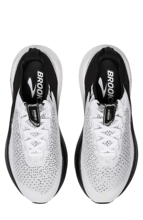 Brooks Glycerin Stealthfit 22 Running Shoe In White/grey/black