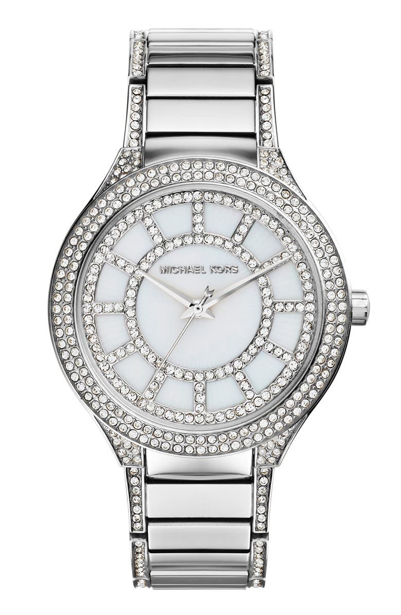 MICHAEL Michael Kors Michael Kors 'Kerry' Crystal Accent Bracelet Watch, 38mm, Main, color, 