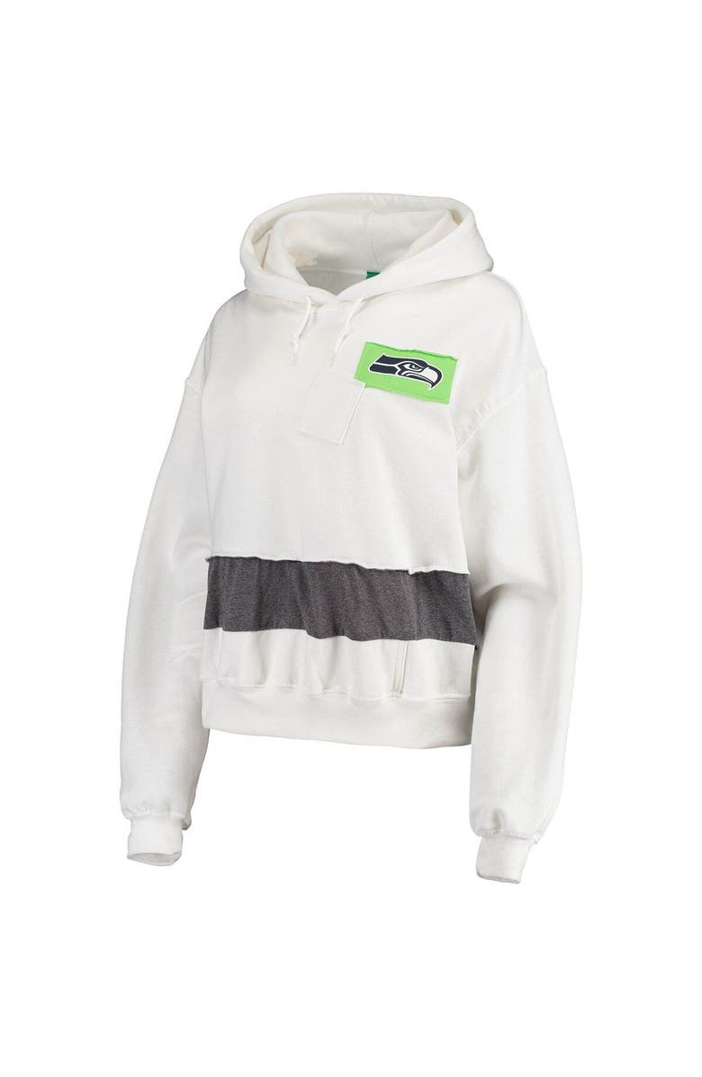REFRIED APPAREL Women's Refried Apparel White Seattle Seahawks Sustainable Crop Dolman Pullover Hoodie, Alternate, color, White