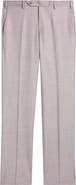 Zanella Devon Flat Front Plaid Wool Dress Pants