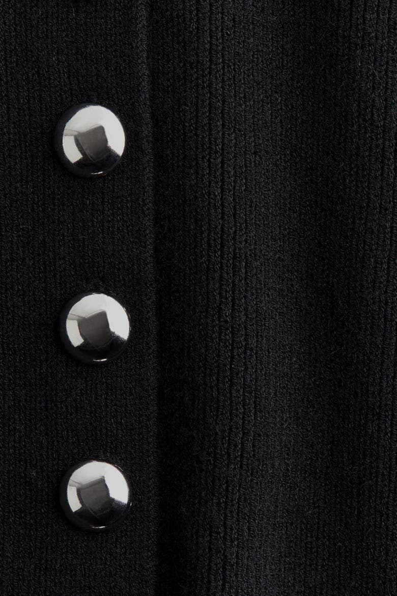 Fitted Cardigan, Alternate, color, Black