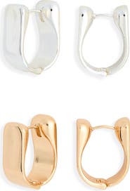 Leith 2-Pack Tulip Hoop Earrings