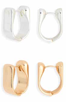 Leith 2-Pack Tulip Hoop Earrings