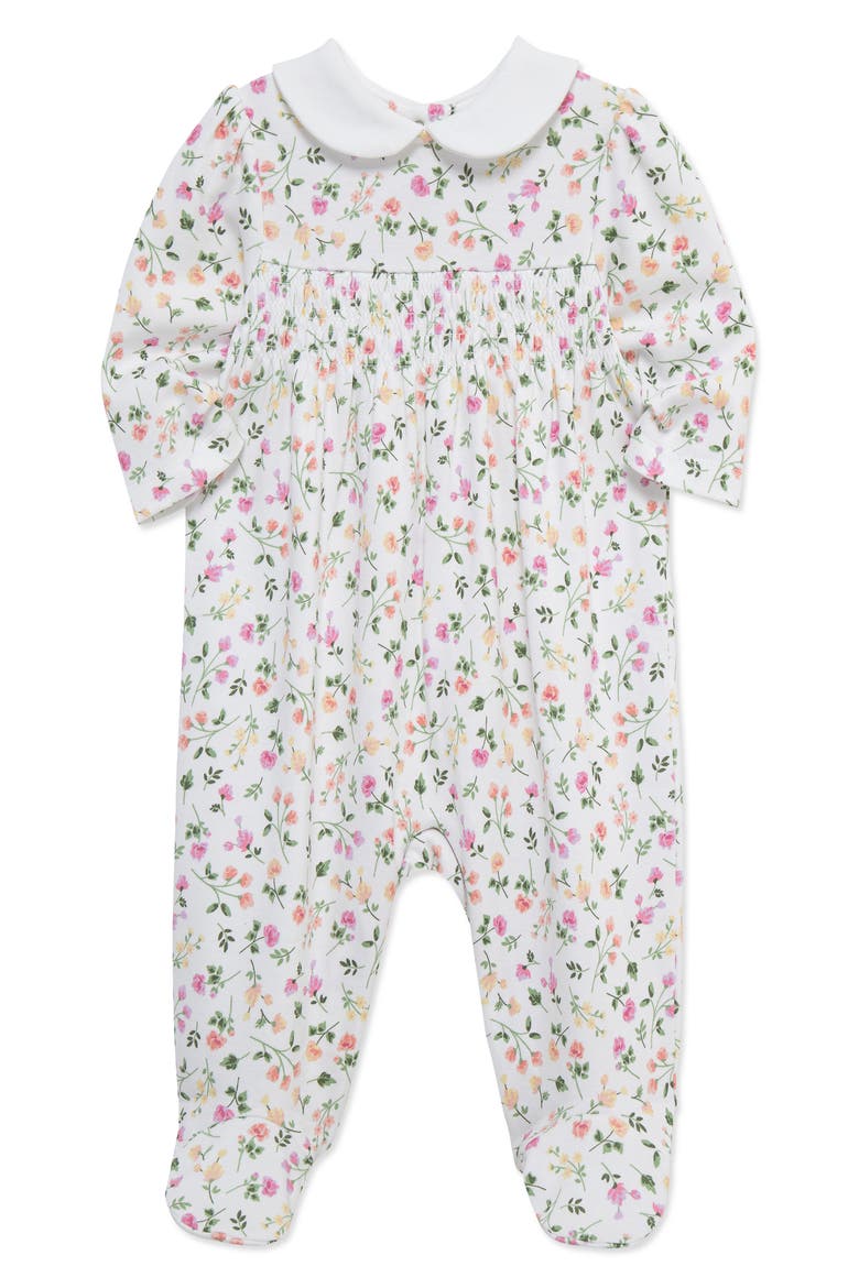 Scatter Floral Pima Cotton Footie (Nordstrom Exclusive), Alternate, color, PINK MULTI