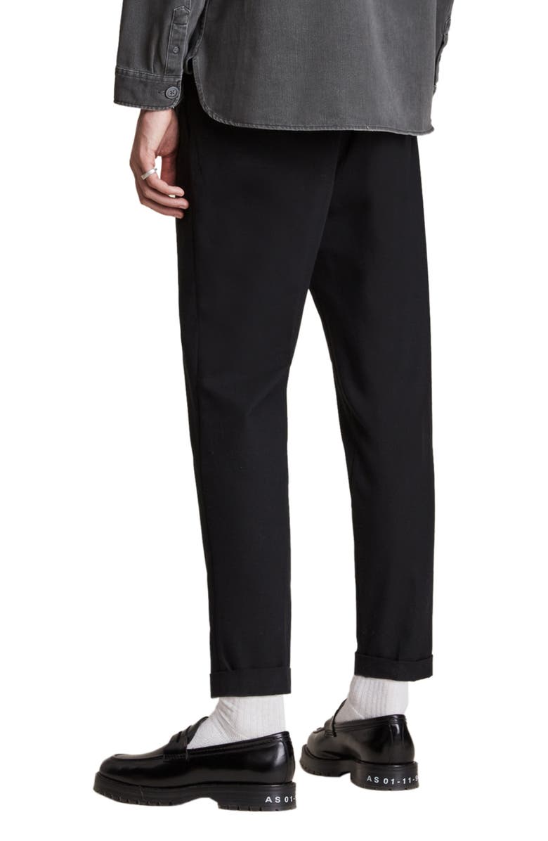 AllSaints Tallis Pleated Cotton & Wool Trousers, Alternate, color, 