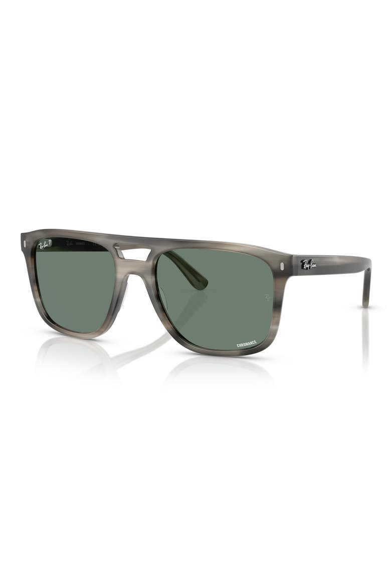 58mm Polarized Square Sunglasses, Alternate, color, HAVANA GRADIENT