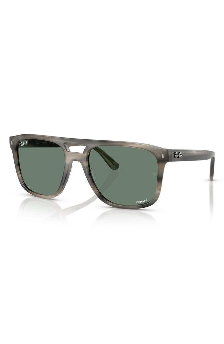 Ray-Ban 58mm Polarized Square Sunglasses, Alternate, color, Havana Gradient